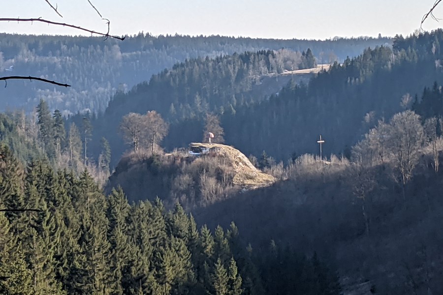 Blick auf den „Pilz"