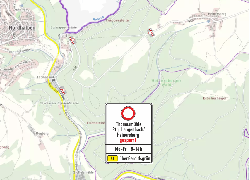 Sperrung Heinersberg